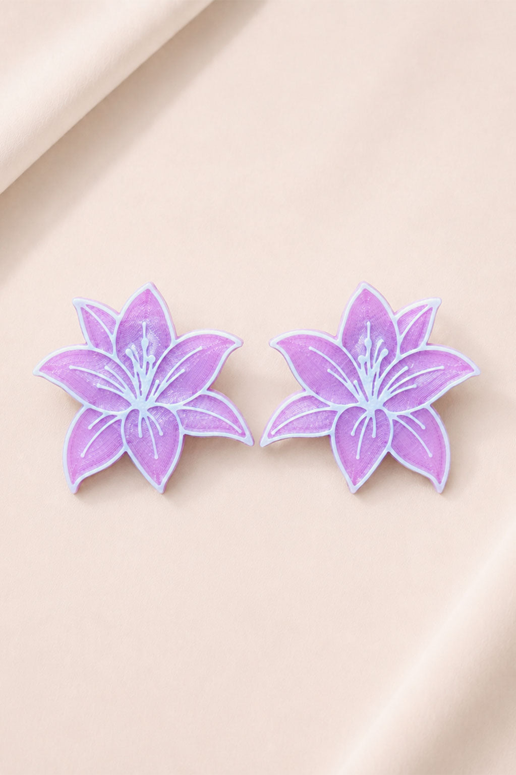 Aretes Lirio en Bioplástico de Maíz