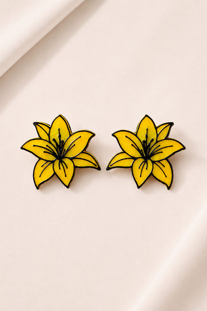 Aretes Lirio en Bioplástico de Maíz