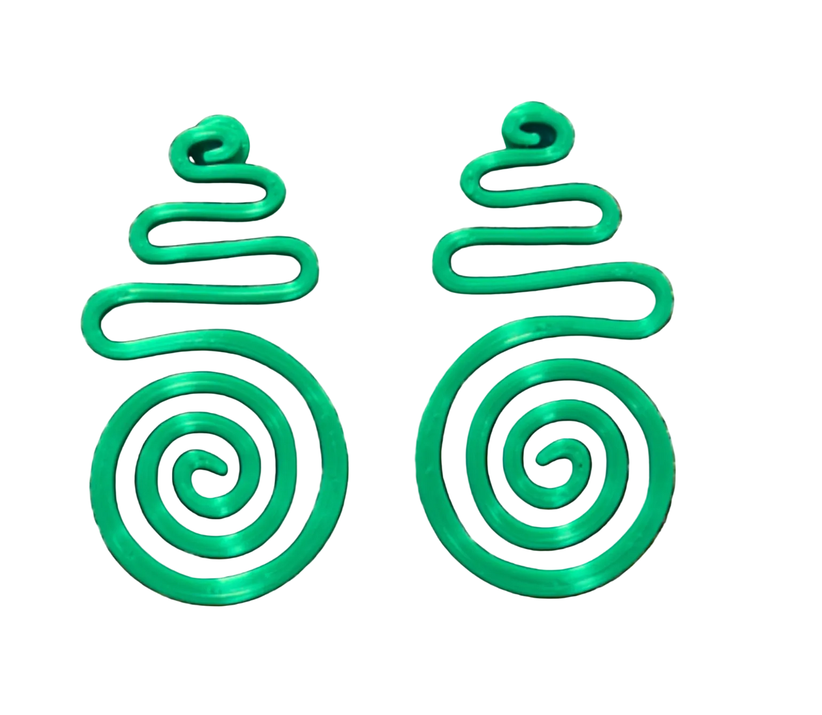 Foto original del par de aretes Sol verdes