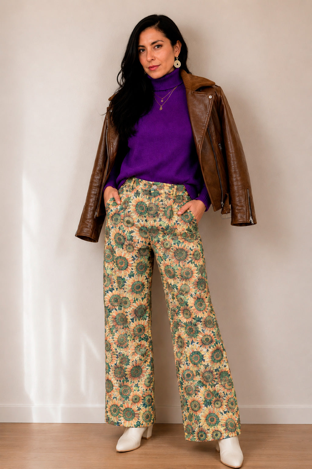 Pantalón gobelino girasoles
