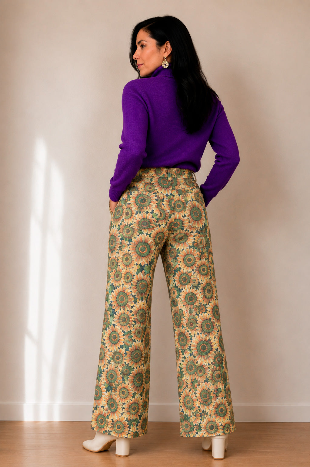 Pantalón gobelino girasoles