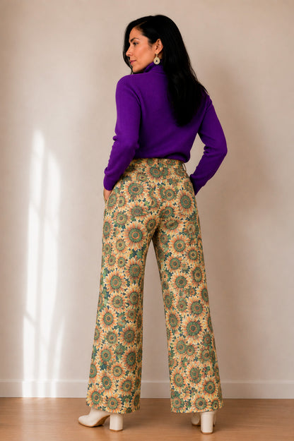 Pantalón gobelino girasoles